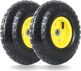 Ar-pro 4.10/3.50-4 2 Pack Tire And Pneumatic Upgraded Yellow