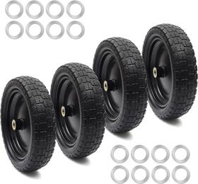 Ar-pro Gct-13nf-4 Ar-pro 4-pack 13 Inch Flat Free Tire And Solid 4-wheel Black