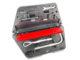 4e0012123d Audi 04-10 A8 S8 Rear Trunk Compartment Storage Spare Tire Tool Box Kit Oem
