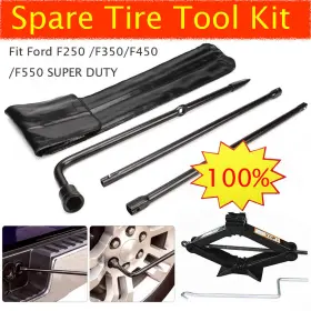 Autofather 192659251978 Scissor Jack Spare Tire Lug Wrench Tool Kit Steel For 2003-2017 Ford Super Duty