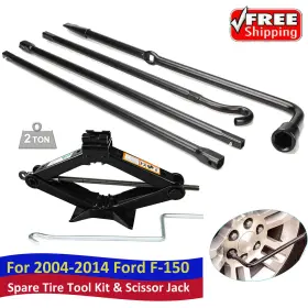 Gt000124 Autofather Replacement Jack Spare Tire Lug Wrench Tool Kit And For 2004-14 Ford F-150