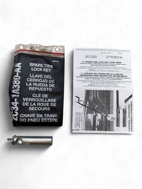 Ford 2c34-1a380-aa 81320 379281w F250 F350 Spare Tire Lock Key And Code Card Oe