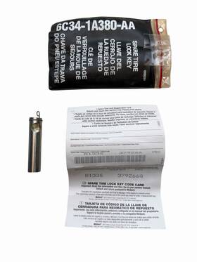 Ford 8181335 F250 F350 Spare Tire Lock Key And Code Card Oe 81335 379266q