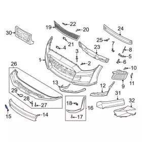 Kr3z-17e811-abptm Ford Genuine Insert Panel Cover