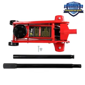 Gp1222237dh Goodshepherd18 Hydraulic Floor Jack With Single Quick Lift Piston Pump Red 3 Ton/6000lbs