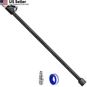 Lumiteco 649226714638 13ftft Dual Head Air Chuck Set Heavy Duty Extended Reach - Zinc Alloy