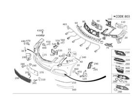 Mercedes-benz 212-885-28-22 Genuine Mercedes-benz Cover Bumper Area