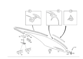 220-678-10-37 Mercedes-benz Genuine Cover