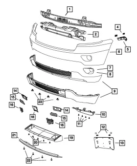 68078296aa Mopar Genuine Front Fascia Spat Right