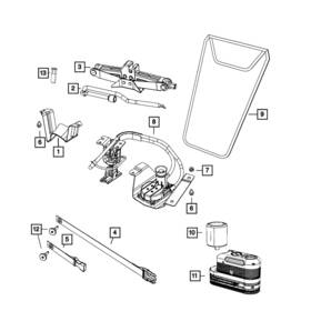 Mopar 68100250aa Spare Tire Cross Strap Retainer For Fiat 500 2012 2015-2019