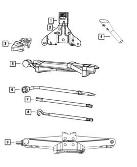 Mopar 68237107aa Genuine Wheel Lug Wrench