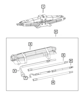 68310126aa Mopar Genuine Jack Tool Kit