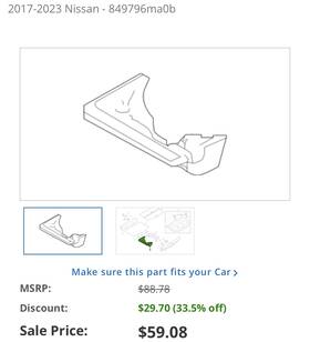 Nissan 84979-6ma0b Oem 2017-2023 Rogue Sport Styrofoam Spare/tire Jack Holder