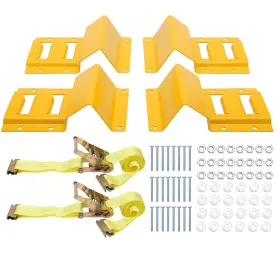 Ns-54 Novelbee Wheel Chock Tie Down Kit Trailer 84 Inches X 2 Yellow