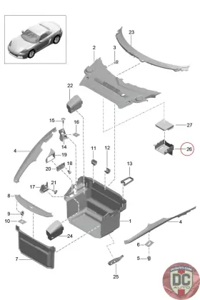 99155577504 Porsche 2012-2018 Boxster Cayman Compressor Mount