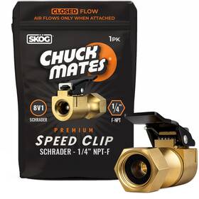 Sk G Cmnptx1 Chuck Mates Premium 1/4 Inch Npt Quick-connect Tire 1 Pack Closed-type Brass