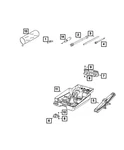 Genuine Mopar Tool Hold Down Bracket 68101962AA New. Price: $27.44.