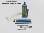 A9035800018 2003 2006 Sprinter 2500 3500 Bottle Jack With Tools And Bag Oem Used. Price: $185.00.