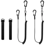 Fishing Pole Tethers Retractable Kayak Paddle Leash Steel Wire Coiled Gear New. Price: $30.43.