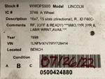 Passenger Wheel 16X7 Slots Directional Fits 96-98 Lincoln Continental 1595608 Used. Price: $85.99.