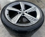 Genesis GV70 21X9 Spoke Wheel Rim W/tire Silver (ONLY#1) 2022-2025 107618 Used. Price: $600.00.