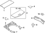 Genuine Mazda Spare Tire Compartment KSD4-68-8M3 New. Price: $109.14.