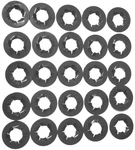 Mopar Push Nut Retainer Clips- Fits 3/8" Bolts & Threaded Studs- 25 #060 New. Price: $13.56.
