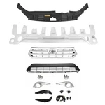 For Highlander 2011-2013 Front Upper & Lower Chrome Grilles Bumper Foam Fog Kit New. Price: $149.96.
