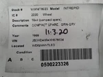 Wheel 16X4 Compact Spare Fits 98-04 Concorde 688096 Used. Price: $123.60.