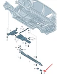 Vw Touareg 7P MK2 Underbody Trim Service Lift Fixing 7L8804123 Neu. Price: $111.96.